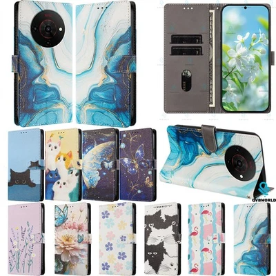 Phone Case Cover for ZTE A76 A75 A35E A73 A34 A54 Pattern Leather Wallet Case - Image 1 of 4