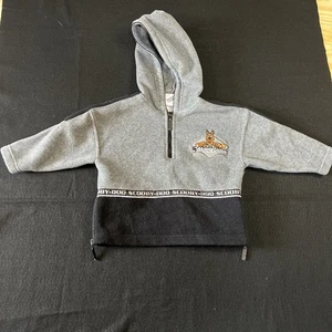 Vintage 2000 Warner Bros Scooby-Doo 1/4-Reißverschluss Pullover schwarz grau Fleecejacke Gr. 2T - Bild 1 von 9