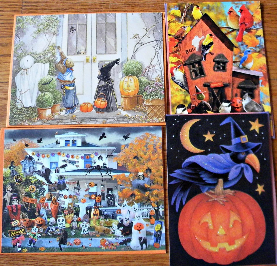 Halloween Greeting Card Lot 4 Leanin Tree Unused W/Envelopes - Image 1 of 1