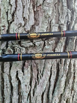2 PENN FORMULA TROLLING RODS  4955 IST 30-80LB Aftco Rollers 5.5ft TUNA Fishing - Image 1 of 4