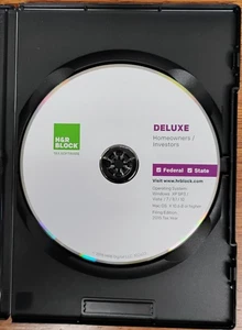 H&R Block Deluxe Software Federal and State with Key for Tax Year 2015 - Picture 1 of 1