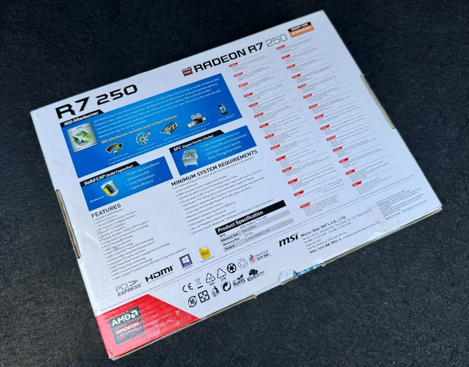 MSI Radeon R7 250 1GD5 1GB OC GDDR5 4600MHz Graphics Card (NEW) - Image 1 of 2