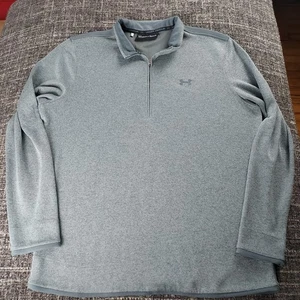 Under Armour Coldgear Mens Gray 1/4 Zip Pullover Shirt Casual Loose Fit Size XL - Picture 1 of 7