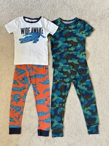 Set of 2 Kids Boys 2 Pieces Pajamas Sets Size 6 Short Sleeve Carter’s Gap - Picture 1 of 13