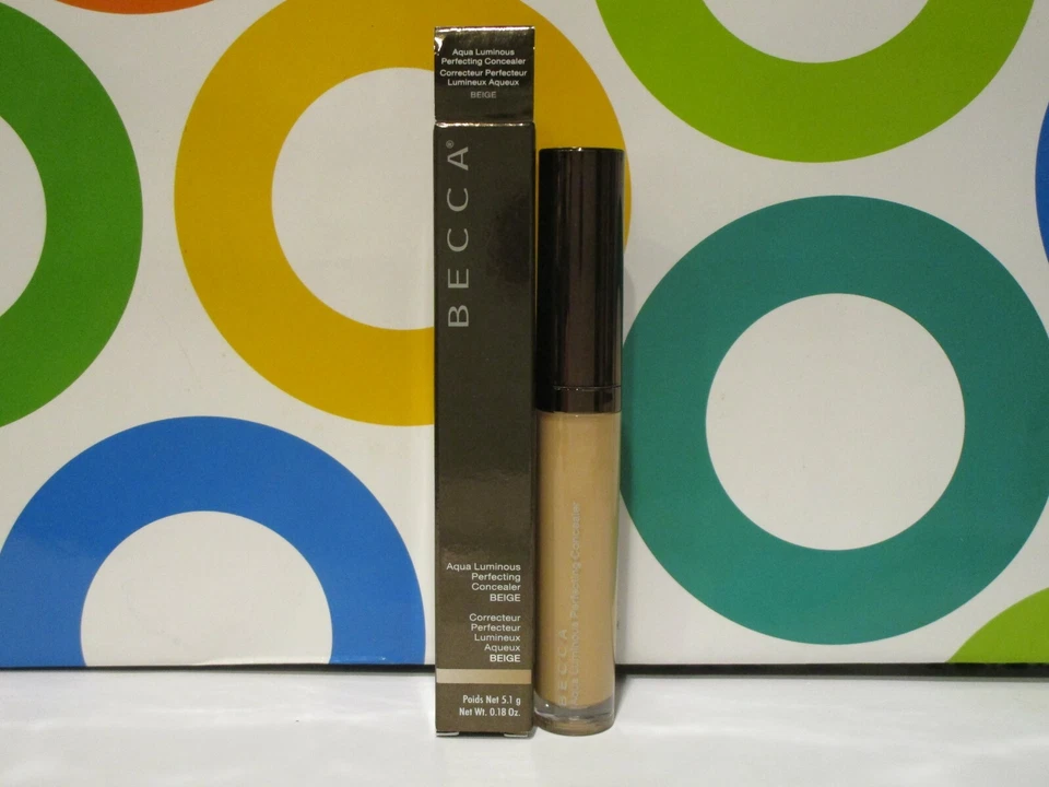 BECCA ~ CORRECTOR PERFECCIONADOR AQUA LUMINOSO ~ BEIGE ~ 0,18 OZ EN CAJA Foto 1 de 1