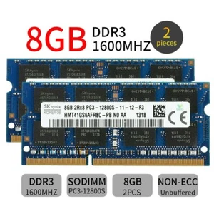 16GB 2x 8GB 4GB DDR3 PC3-12800S 1600 204Pin Laptop SODIMM RAM for SKHynix IT - Picture 1 of 12