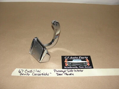 OEM 67 Cadillac Deville CONVERTIBLE PASAJERO DERECHO INTERIOR CROMO MANIJA DE PUERTA Foto 1 de 4