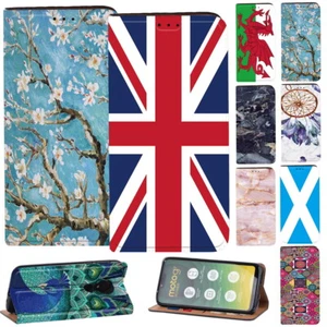 UK Leather Stand Cell phone Cover Case For Motorola Moto E13/E30/G13/G23/G32/G73 - Picture 1 of 22