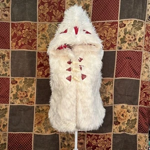 Princess Mononoke Her Universe Cosplay White Faux Fur Hooded Vest Studio Ghibli - Picture 1 of 13