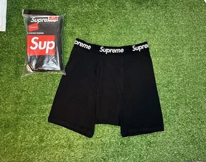 1x original Supreme Hanes Boxer Briefs black schwarz Gr. M Boxershorts NEU - Bild 1 von 2