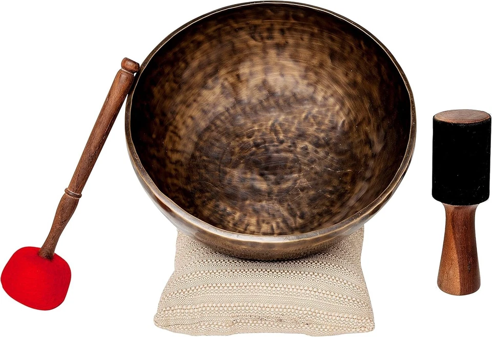 Large Tibetan Singing Bowl Set Jupiter Pure Bronze Meditation Bowl 12 Inches - Image 1 of 4