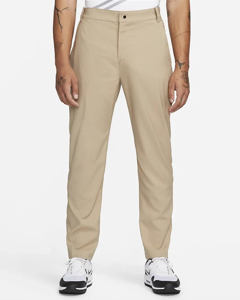 Nike DriFit Flex Golf Pants Mens Size 30 X 36 Unhemmed Tan G11