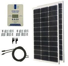 WindyNation 200W Monocrystalline Solar Panel Kits MPPT 40A Charge Controller