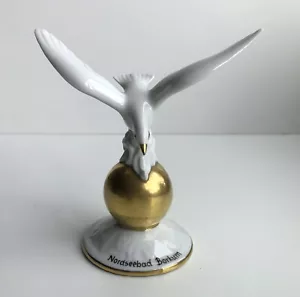 Gerold Weißer Porzellan Vogel auf Goldkugel 12 cm - Bild 1 von 14