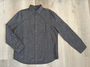 NEW Express Blue Light Wash Denim Casual Long Sleeve Button Up - L - Picture 1 of 7
