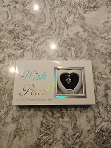 STERLING SILVER WISH PEARL HEART PENDANT NECKLACE *NEW* - Picture 1 of 7