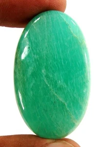 65.65 Ct Natural Green Amazonite Loose Gemstone Cabochon Wire Wrap Stone - 1786 - Picture 1 of 2
