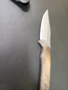 Tridentis Tactical Neptune 1 - Stone Coated Blade / CPM-154 Steel / Wood Handle - Picture 1 of 4