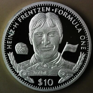 LIBERIA 10 DOLLARS HEINZ-H FRENTZEN 1996 SILVER - Picture 1 of 2