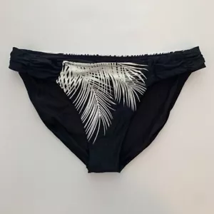 O'Neill Black & White Casey Shirred Tab 365 Hybrid Bikini Bottoms Size XS - Picture 1 of 5