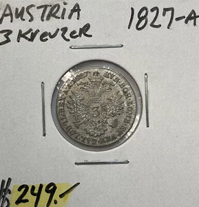 1827 A Austria 3 Kreuzer - Picture 1 of 8