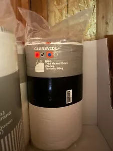 New Ikea Glansvide King Size Comforter Warm, White Cotton, Microfiber Filling - Picture 1 of 2