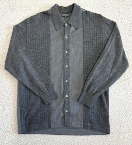 Umberto Vallati Sweater Mens 48 Large Grey 100% Extra Fine Virgin Wool Cardigan - Picture 1 of 15