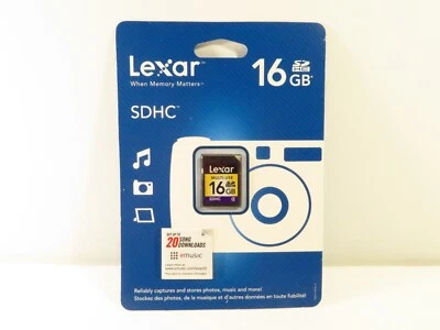 Lexar 16gb SDHC Memory Card, SD16GABTBF, NEW SEALED, FREE 2-3 Day Ship!!! - Image 1 of 4