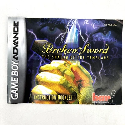 Broken Sword: The Shadow of the Templars (Nintendo Game Boy Advance) MANUAL ONLY - Image 1 of 4