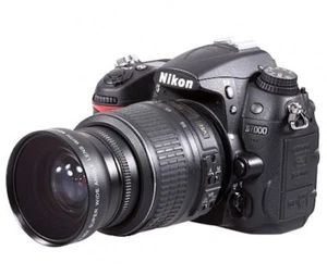 52MM HD 4K 8K WIDE ANGLE LENS FOR  NIKON  D5200 DSLR Camera with 18-55mm Lens - Picture 1 of 6