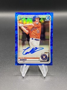 2020 Bowman Chrome 1st Sapphire COLIN BARBER On Card AUTO - Houston ASTROS