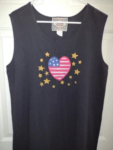 Vintage 1990s Dress Funwear Factory Made in USA American Theme Size 1 XL - Picture 1 of 6