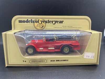 1978 Vintage Matchbox 1920 Rolls Royce Fire Truck Models of Yesteryear Y-6 - Image 1 of 4