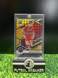 2021-22 Mosaic Serie A Nicolo Zaniolo BLACK AND GOLD /8 Mosaic Prizm #17 Roma