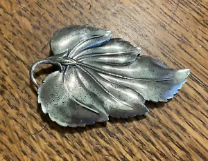 Dancraft Blatt Anstecknadel Brosche Anhänger Sterlingsilber 0,925 Vintage 2/2 x 1 5/8 - Bild 1 von 3
