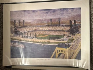 Pittsburgh Pirates PNC Park Opening day print by artist Jim Trusilo 18 X 24 COA - Picture 1 of 4