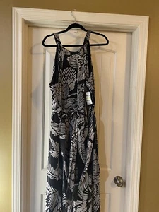 INC Womens Maxi Dress Black and White Size 18W Original Cost $169.50 - Picture 1 of 4