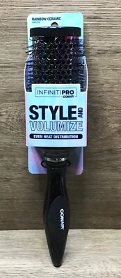 Conair Infinity Pro Style&Volume Rainbow Ceramic #86709  Boost Hair Brush DEFECT - Image 1 of 4