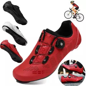 City Road Cycling Shoes Men Self-locking Racing Bike SPD Shoes Bicycle Sneakers - Picture 1 of 18