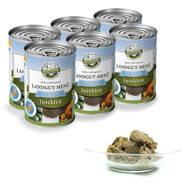 Bellfor Hundefutter Welpen Nassfutter mit Insektenprotein Hypoallergen 6x 400g - Bild 1 von 4