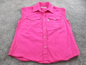 Blue Dog Blouse/Shirt 12 Sleeveless Cotton Australian Made Western Station Wear - Picture 1 of 13