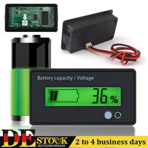 12V-72V Digitales LCD Batterieanzeige Monitor Messgerät Voltmeter Amperemeter DE - Bild 1 von 9