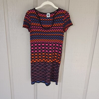 Missoni Women Diamond Knit Fish Scale Mini Dress Size 38 US 2 Short Sleeve - Image 1 of 4