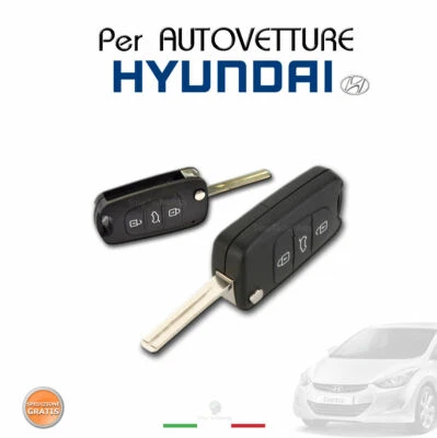 1NEISMARTECH SCOCCA GUSCIO CHIAVE AUTO HYUNDAI 3 PULSANTI TELECOMANDO I10 I20 I30 IX20 IX35