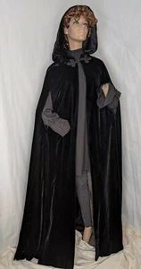 Capa de terciopelo de longitud completa con capucha Mollie Parnis Boutique vintage - Imagen 1 de 12