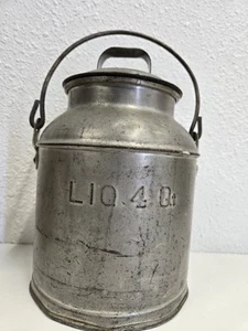Vintage 4 Quart Milk Can Top and Handle Rustic Farmhouse Metal - Picture 1 of 15