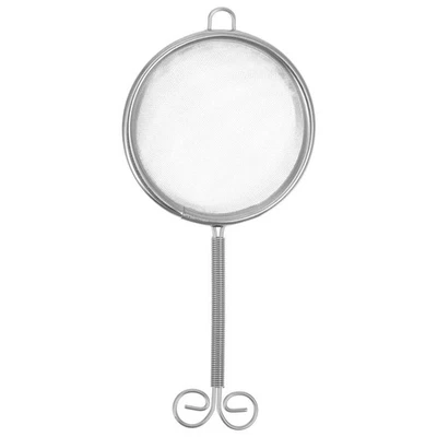  Mestoli filtranti a rete Setaccio per farina Cucchiaio scolapasta in metallo da - Immagine 1 di 4