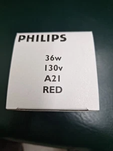 Phillips 36A21/RY/R/BR. Red Bulbs 36W 120V Red. Case Of 60 - Picture 1 of 5