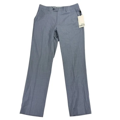 Bar III Hombres Calce Ajustado Mezcla de Lana Piel de Tiburón Poder Elastizado Traje Pantalones Azul 31x30 Foto 1 de 4