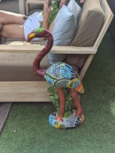 Flamingo Talavera Wohndeko & Gartenkunst | Wunderschöne Handarbeit Talavera Flamingo - Bild 1 von 10